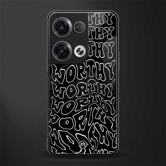 worthy black back phone cover | glass case for oppo reno 8