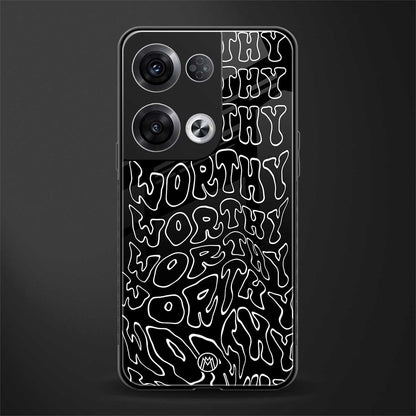 worthy black back phone cover | glass case for oppo reno 8 pro