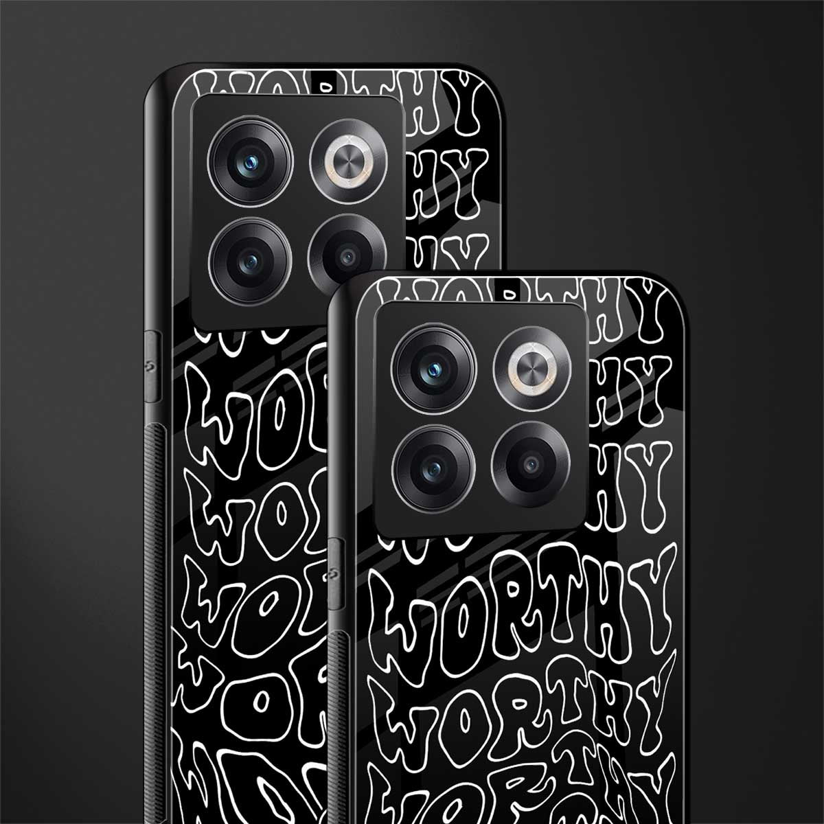 worthy black back phone cover | glass case for oneplus 10t