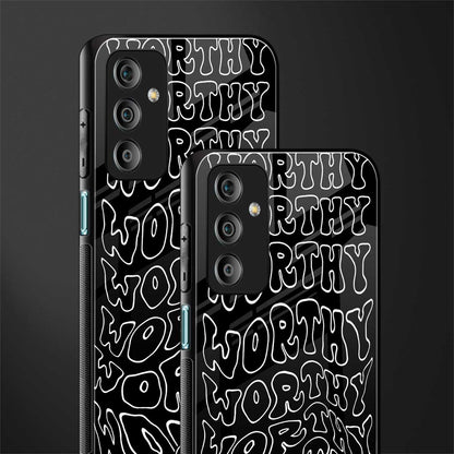 worthy black back phone cover | glass case for samsung galaxy f23 5g