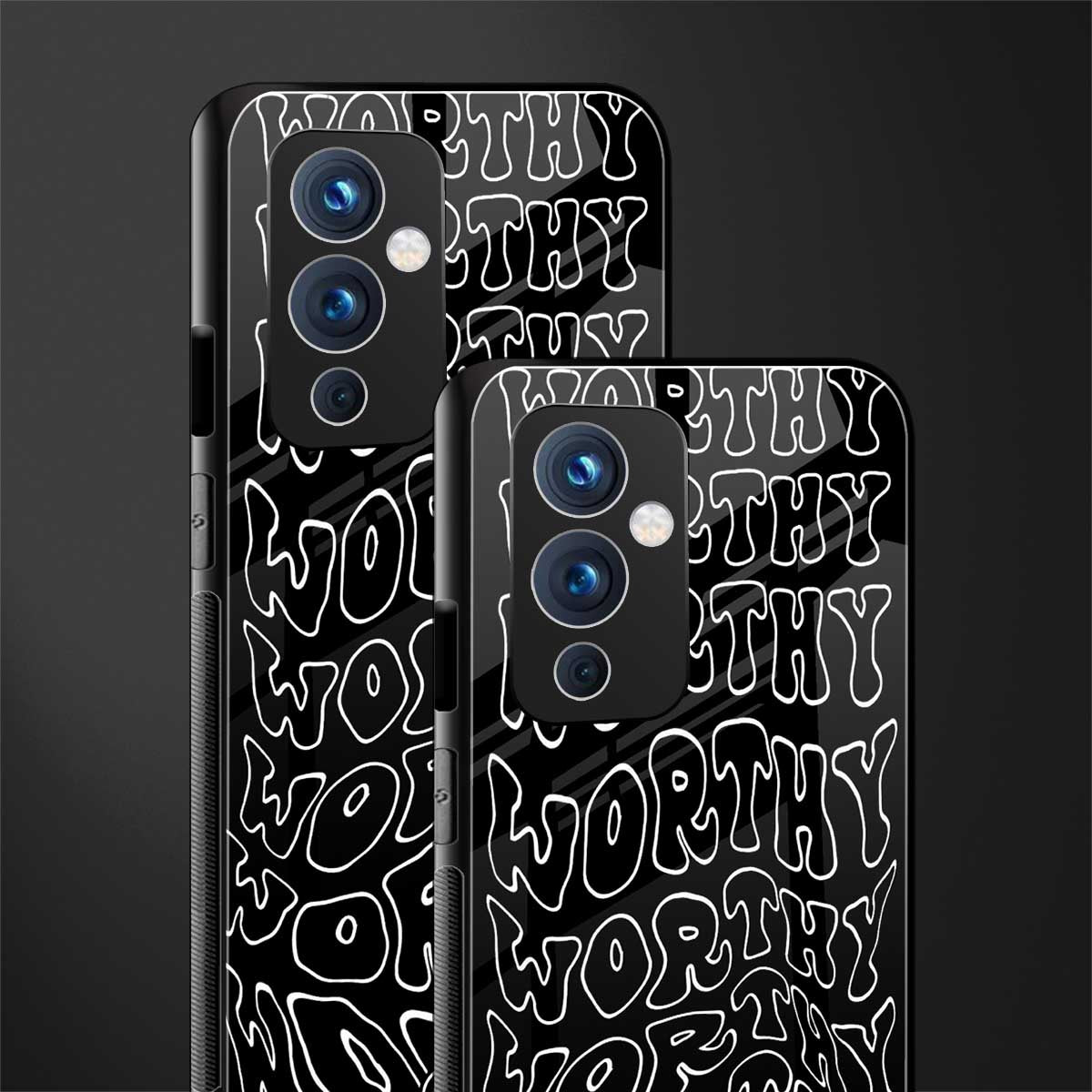 worthy black back phone cover | glass case for oneplus 9