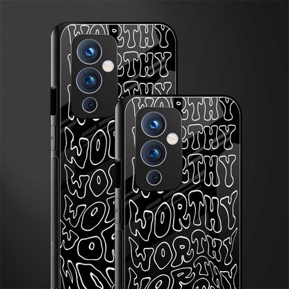 worthy black back phone cover | glass case for oneplus 9