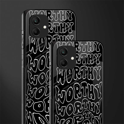 worthy black back phone cover | glass case for samsung galaxy a04