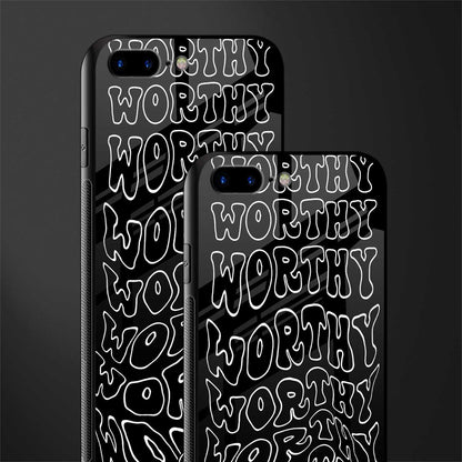 worthy black glass case for iphone 7 plus image-2