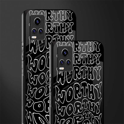worthy black back phone cover | glass case for vivo v21e 4g