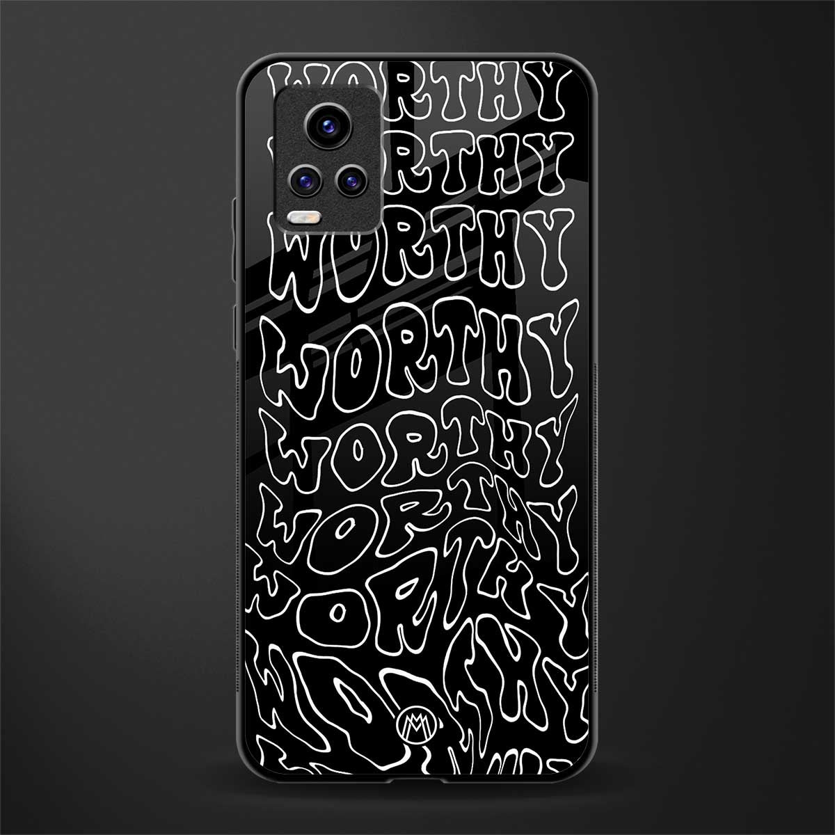 worthy black back phone cover | glass case for vivo v21e 4g