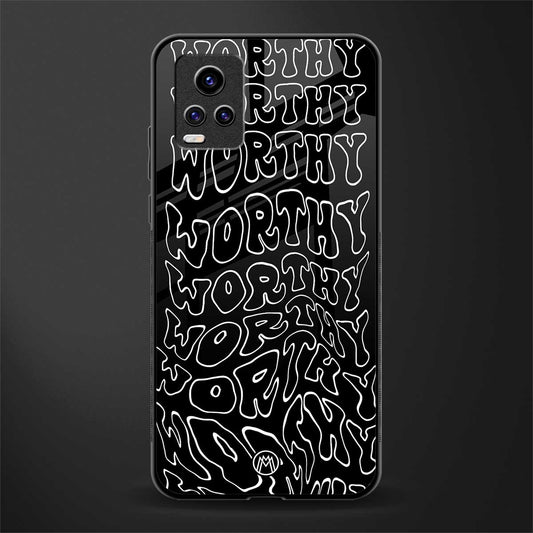 worthy black back phone cover | glass case for vivo v21e 4g