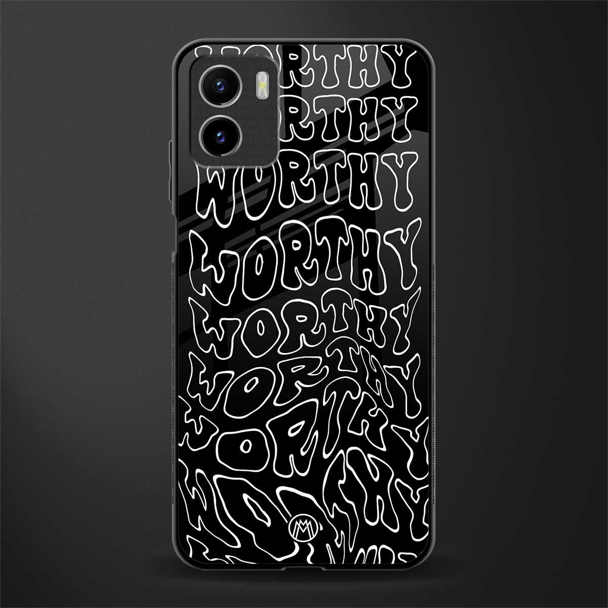 worthy black back phone cover | glass case for vivo y72