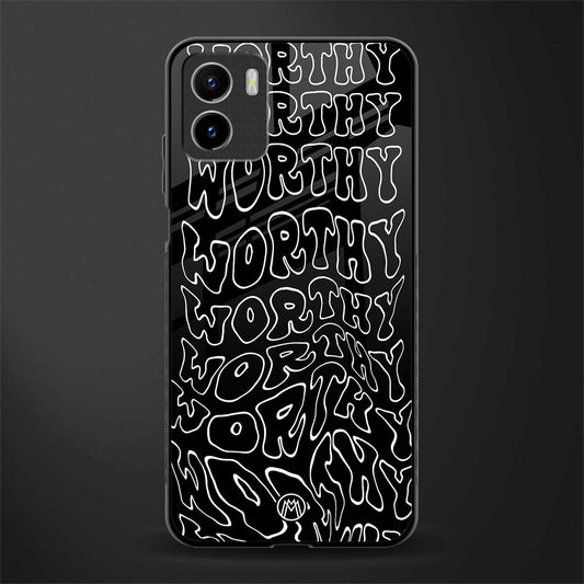 worthy black back phone cover | glass case for vivo y72