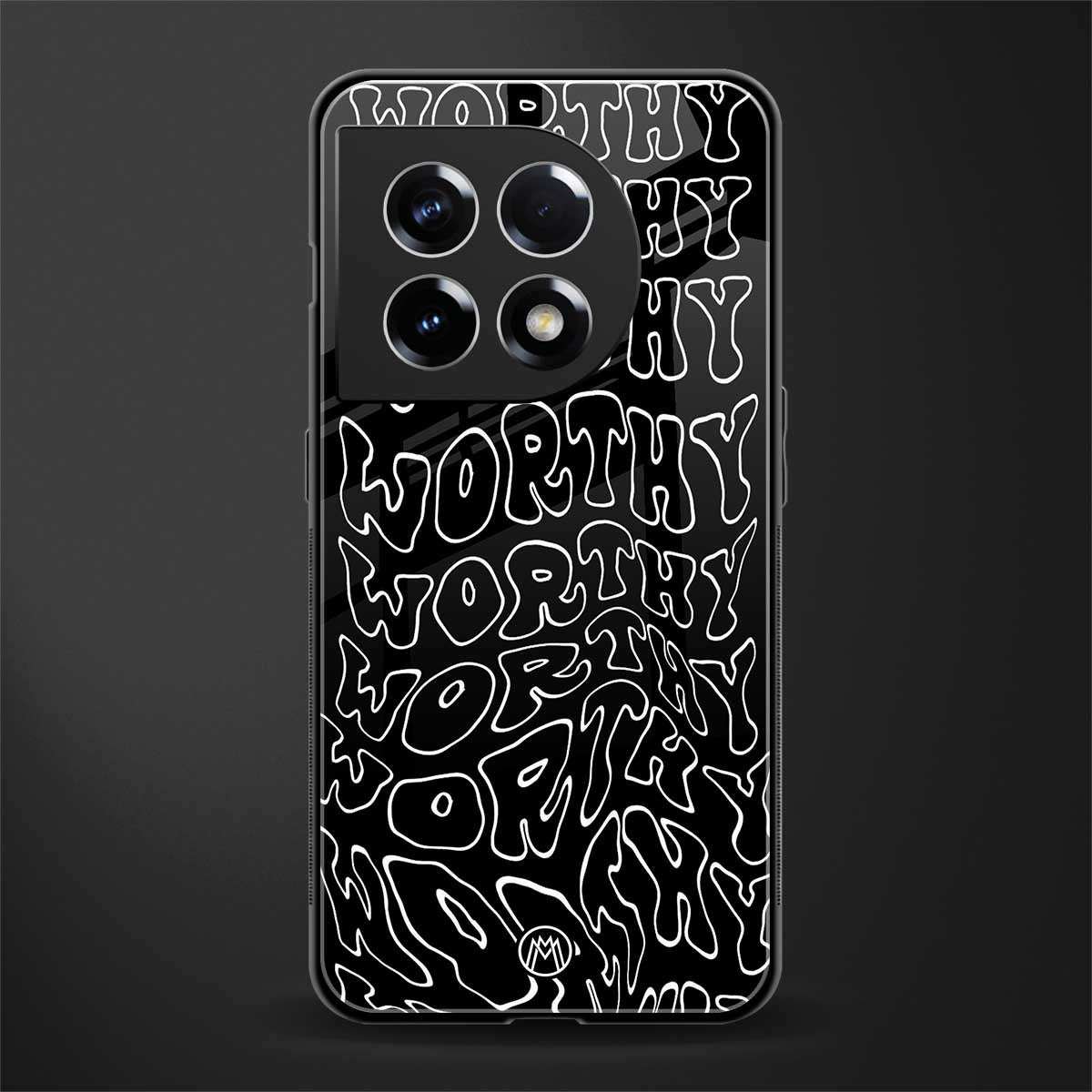 worthy black back phone cover | glass case for oneplus 11