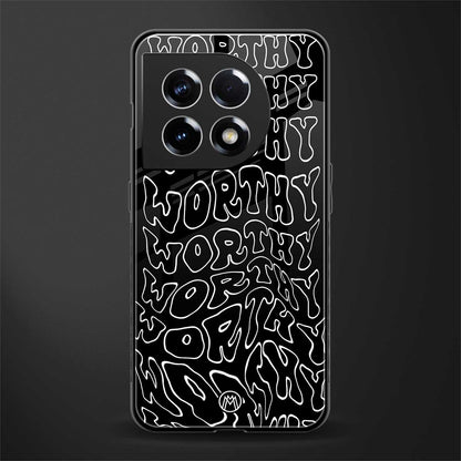 worthy black back phone cover | glass case for oneplus 11