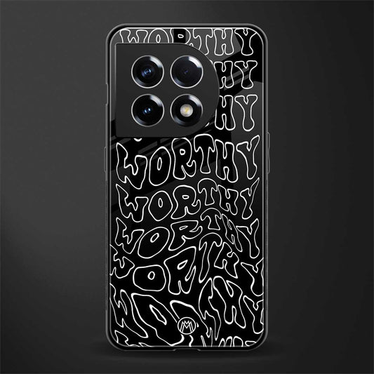 worthy black back phone cover | glass case for oneplus 11
