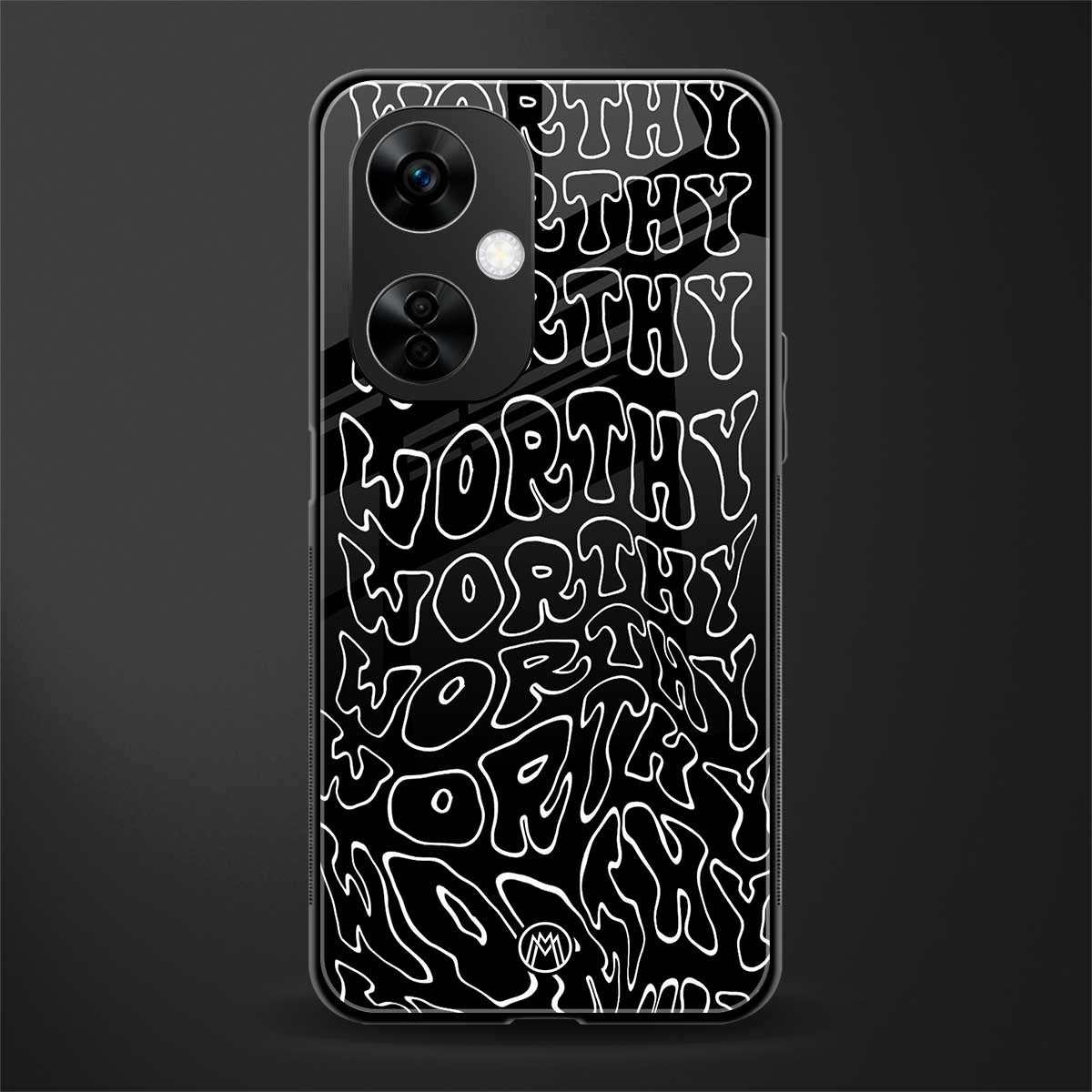 worthy black back phone cover | glass case for oneplus nord ce 3 lite