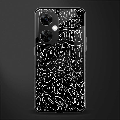 worthy black back phone cover | glass case for oneplus nord ce 3 lite