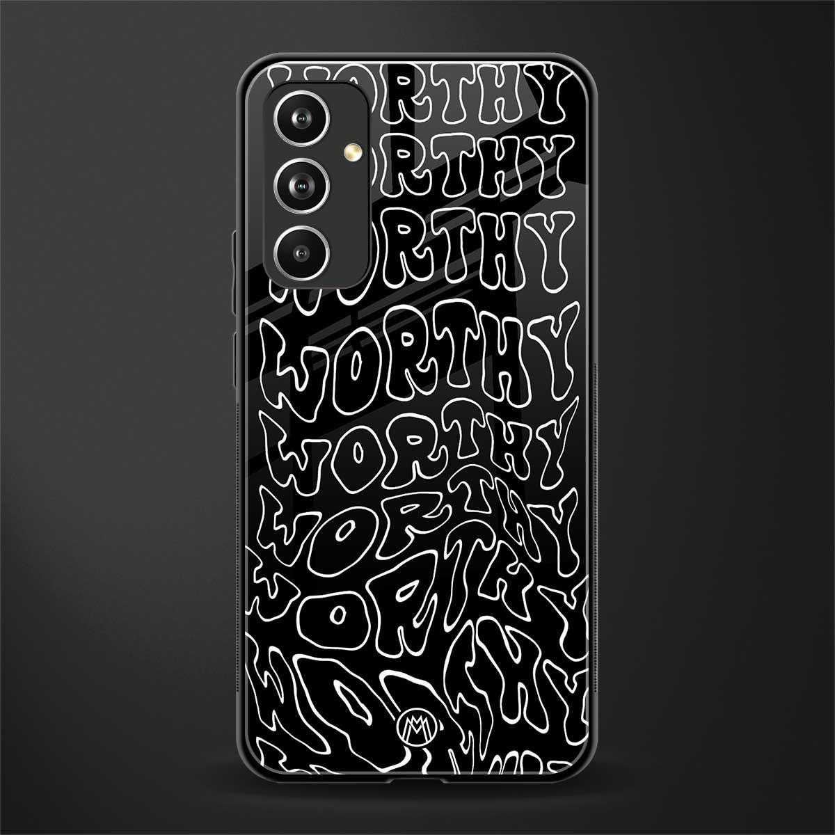 worthy black back phone cover | glass case for samsung galaxy a54 5g