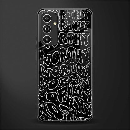 worthy black back phone cover | glass case for samsung galaxy a54 5g