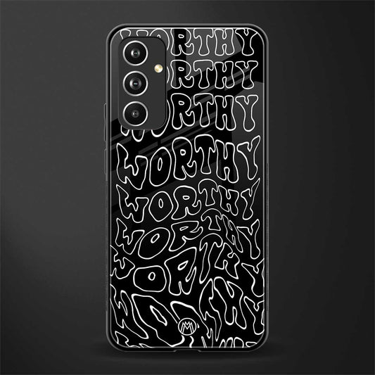 worthy black back phone cover | glass case for samsung galaxy a54 5g