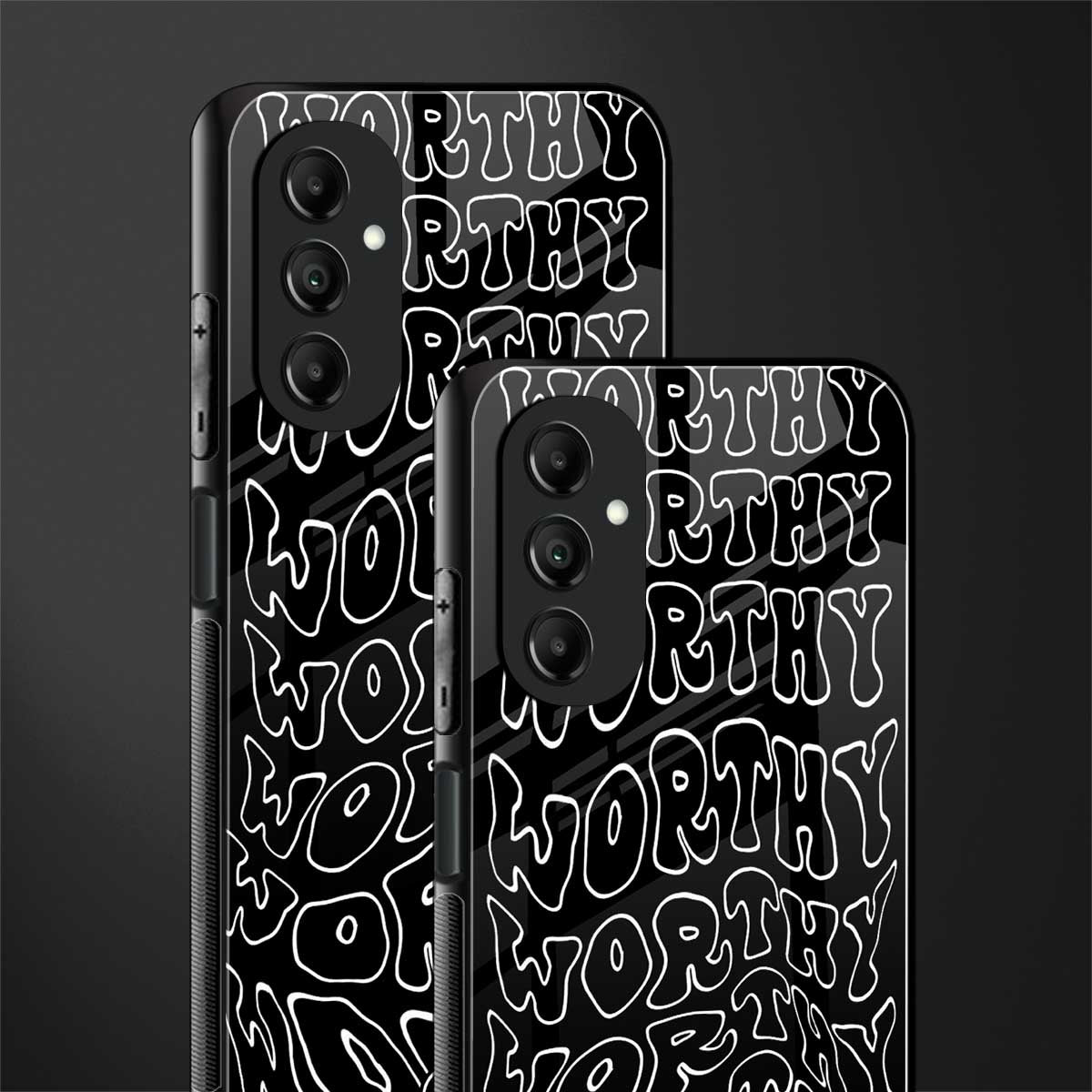 worthy black back phone cover | glass case for samsung galaxy a14 5g