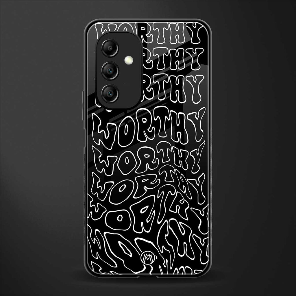 worthy black back phone cover | glass case for samsung galaxy a14 5g