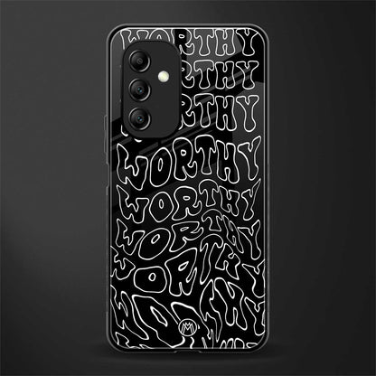 worthy black back phone cover | glass case for samsung galaxy a14 5g