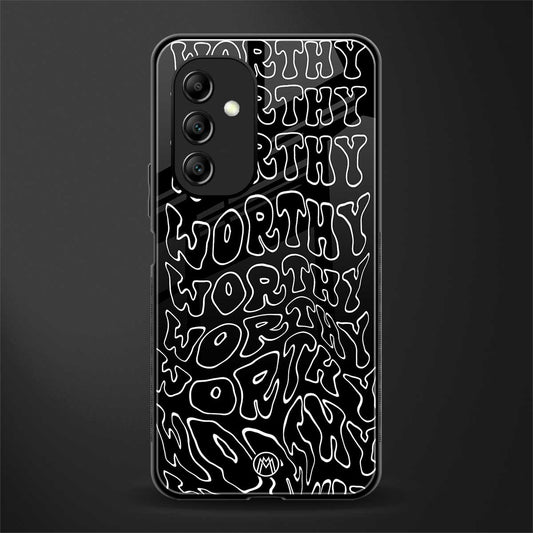worthy black back phone cover | glass case for samsung galaxy a14 5g