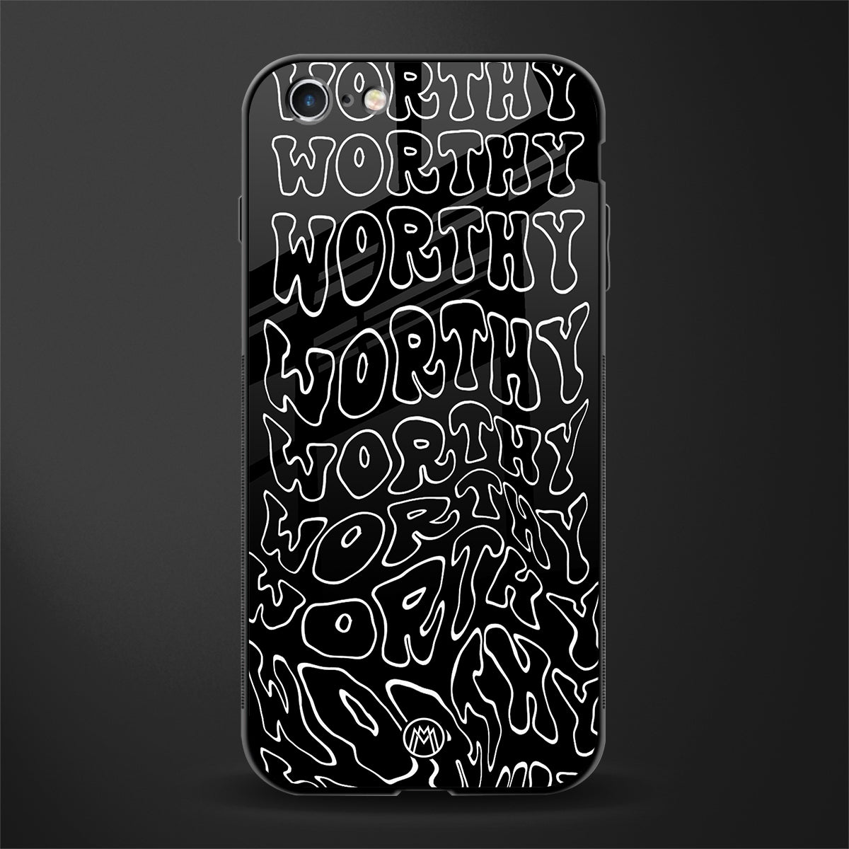 worthy black glass case for iphone 6s plus image