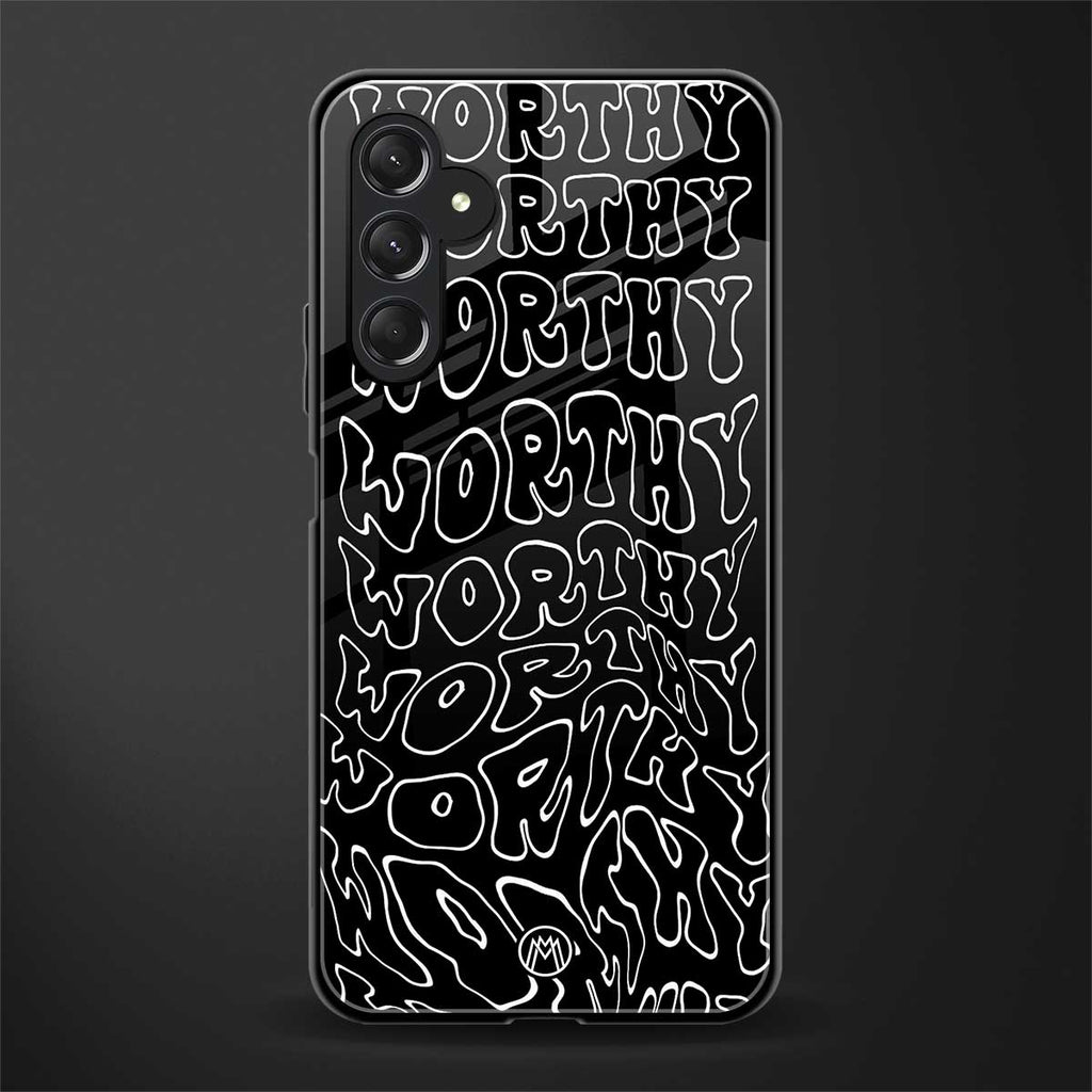 worthy black back phone cover | glass case for samsun galaxy a24 4g