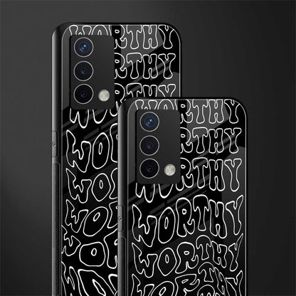 worthy black back phone cover | glass case for oppo a74 4g