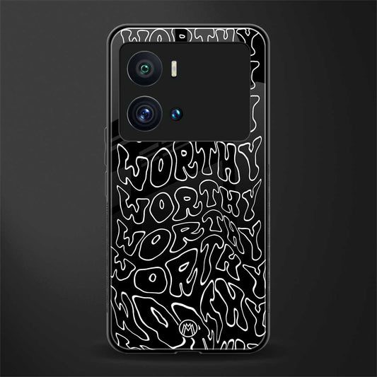 worthy black back phone cover | glass case for iQOO 9 Pro