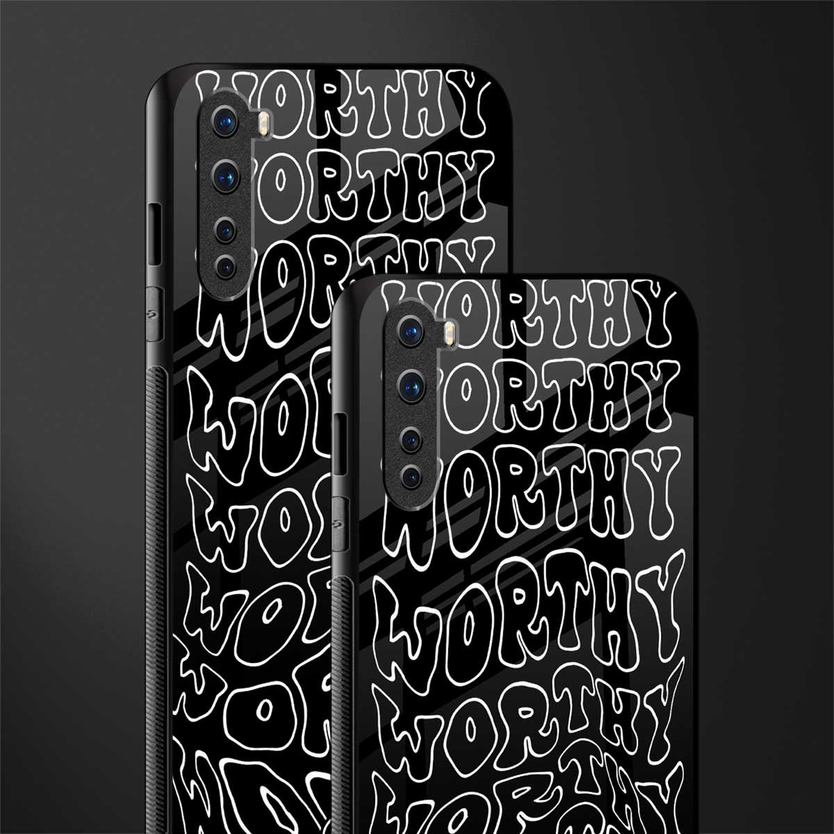 worthy black glass case for oneplus nord ac2001 image-2