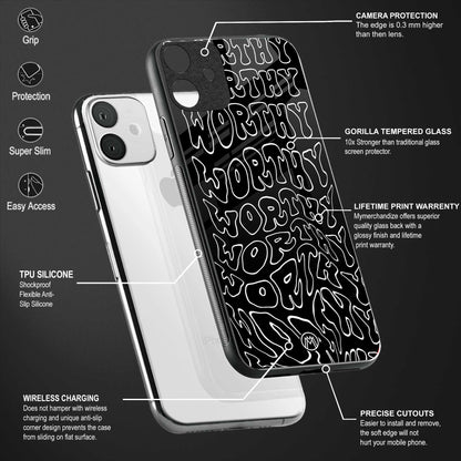 worthy black back phone cover | glass case for vivo v25-5g