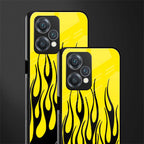 y2k black flames back phone cover | glass case for realme 9 pro 5g