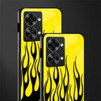 y2k black flames glass case for phone case | glass case for oneplus nord 2t 5g