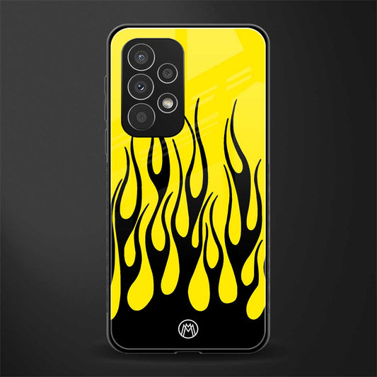 y2k black flames back phone cover | glass case for samsung galaxy a53 5g