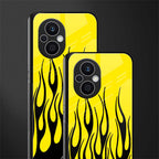 y2k black flames back phone cover | glass case for oppo f21 pro 5g