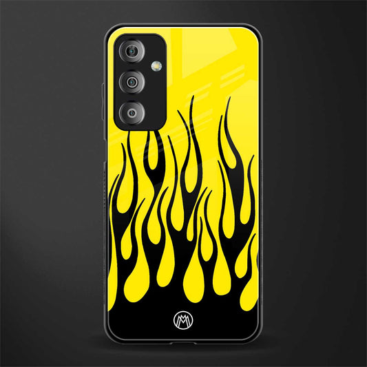 y2k black flames back phone cover | glass case for samsung galaxy f23 5g