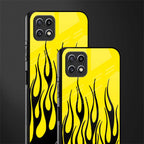 y2k black flames back phone cover | glass case for samsung galaxy f42