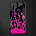 y2k black pink flames glass case for vivo z1 pro image