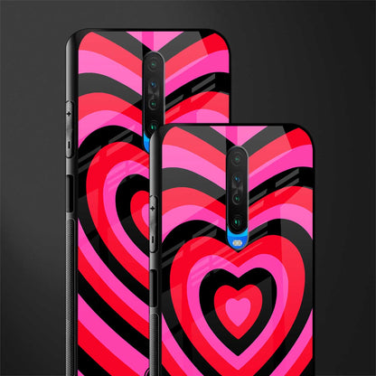 y2k black pink hearts aesthetic glass case for poco x2 image-2
