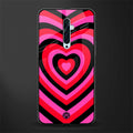y2k black pink hearts aesthetic glass case for oppo reno 2f image