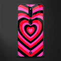 y2k black pink hearts aesthetic glass case for oppo f11 pro image