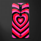 y2k black pink hearts aesthetic glass case for oppo f11 pro image