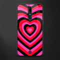 y2k black pink hearts aesthetic glass case for oppo a9 image