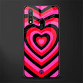 y2k black pink hearts aesthetic glass case for vivo u20 image