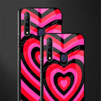 y2k black pink hearts aesthetic glass case for vivo z1 pro image-2