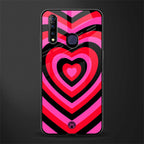 y2k black pink hearts aesthetic glass case for vivo z1 pro image