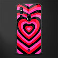 y2k black pink hearts aesthetic glass case for vivo v15 image