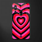 y2k black pink hearts aesthetic glass case for vivo v15 image