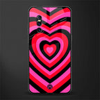 y2k black pink hearts aesthetic glass case for vivo v15 pro image