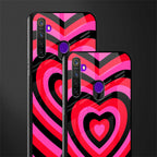 y2k black pink hearts aesthetic glass case for realme narzo 10 image-2